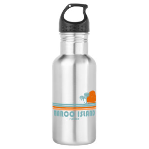 Marco Island Florida Sun Palm Trees 532 Ml Water Bottle