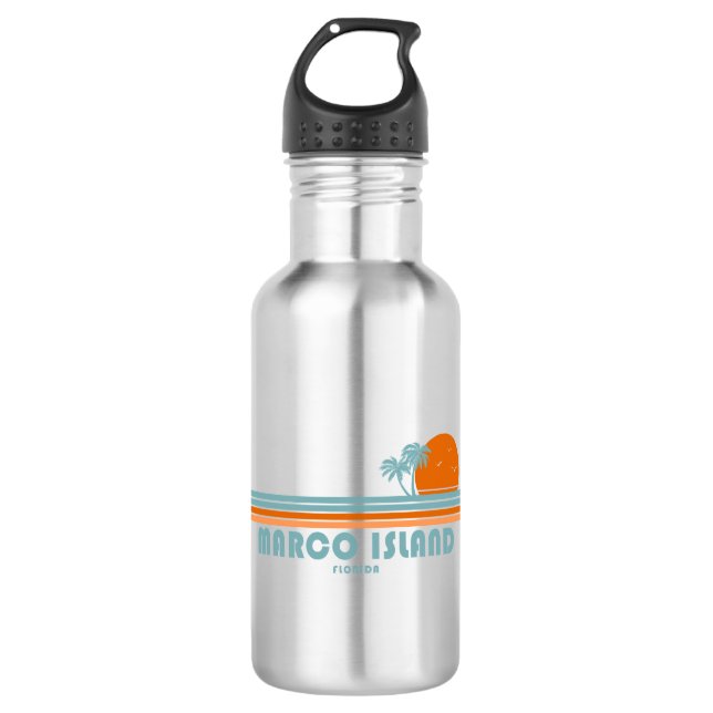 Marco Island Florida Sun Palm Trees 532 Ml Water Bottle (Front)