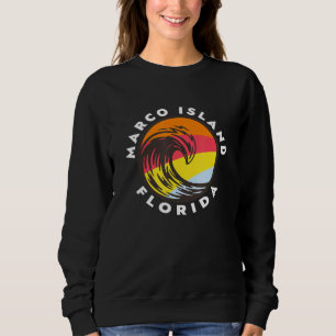 Marco Island Florida Vacation Souvenir Ocean Wave Sweatshirt