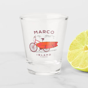 Marco Island Florida Vintage Beach Surfing Shot Glass