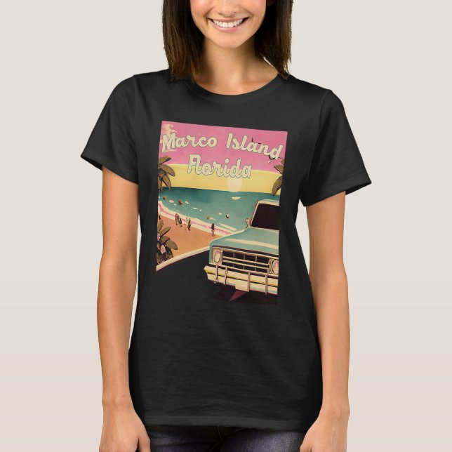 Marco Island Retro Beach Vacation Souvenir Marco I T-Shirt (Front)