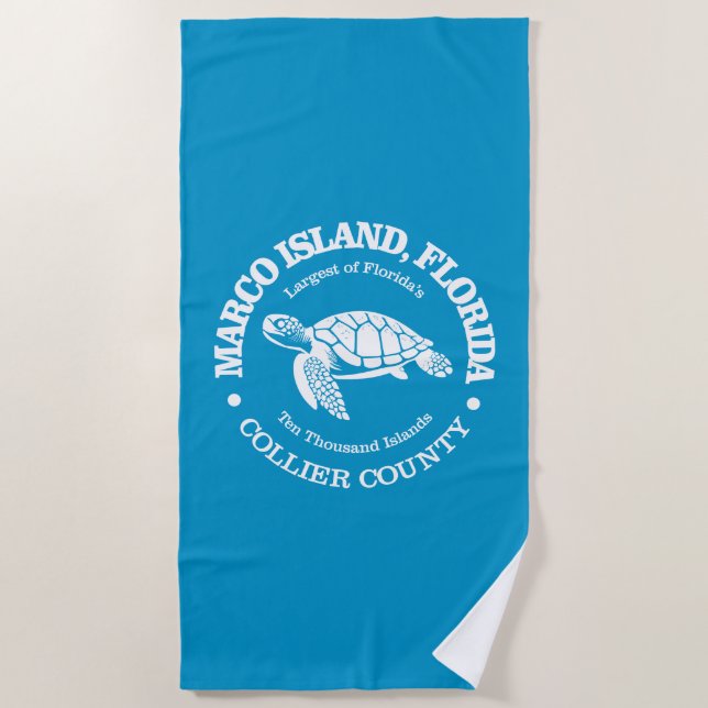 Marco Island (sea turtle) Beach Towel (Front)