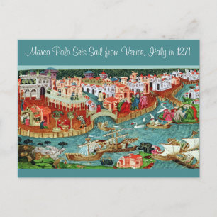 Marco Polo Sets Sail Postcard