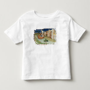 Marco Polo with elephants and camels arriving