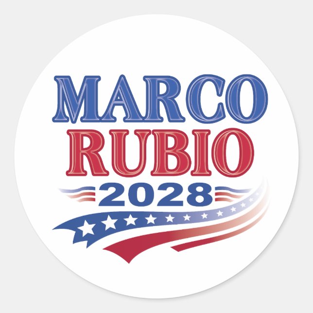 Marco Rubio 2028 (3st) Classic Round Sticker (Front)