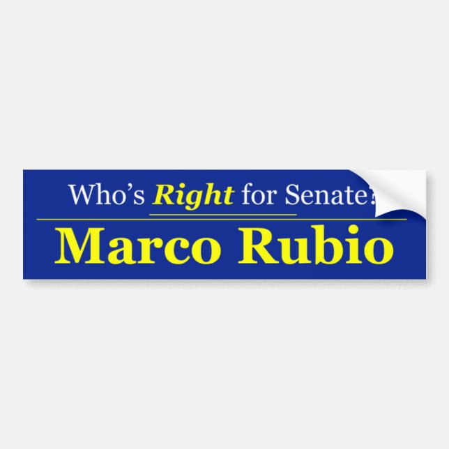 Marco Rubio Bumper Sticker (Front)