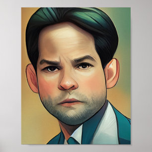Marco Rubio  Comics Style  Poster