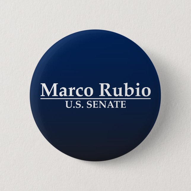 Marco Rubio for U.S. Senate 6 Cm Round Badge (Front)