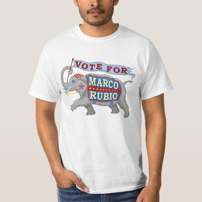 Marco Rubio President 2016 Republican Elephant T-Shirt (Front)