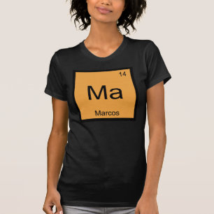 Marcos Name Chemistry Element Periodic Table T-Shirt