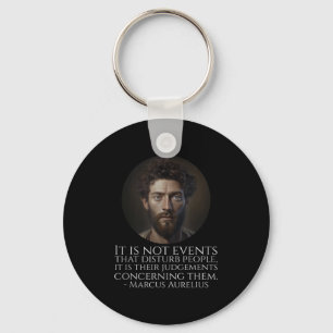 Marcus Aurelius - Ancient Roman Stoic Philosophy Q Key Ring