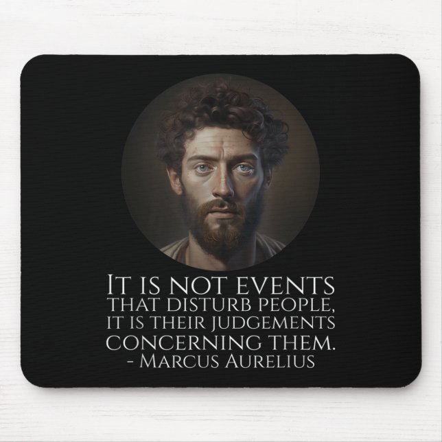 Marcus Aurelius - Ancient Roman Stoic Philosophy Q Mouse Pad (Front)