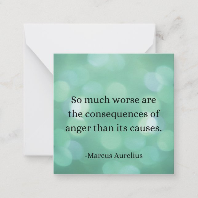 Marcus Aurelius: Conquer Anger, Find Inner Peace Card (Front)