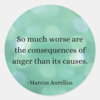 Marcus Aurelius: Conquer Anger, Find Inner Peace Classic Round Sticker