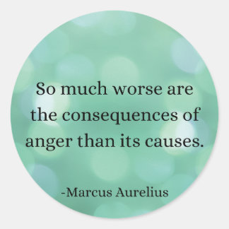 Marcus Aurelius: Conquer Anger, Find Inner Peace Classic Round Sticker