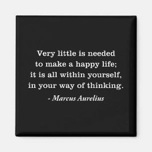 Marcus Aurelius Happy Life Quote Magnet