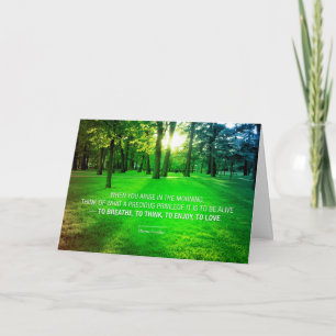 Marcus Aurelius Life inspirational quote nature Card