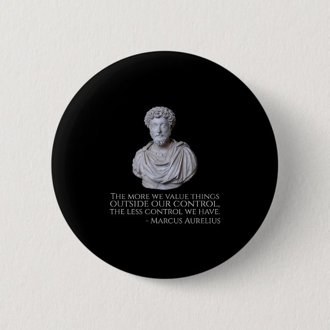 Marcus Aurelius - Motivational Stoicism Philosophy 6 Cm Round Badge (Front)