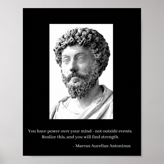 Marcus Aurelius Poster - Black / White (Front)