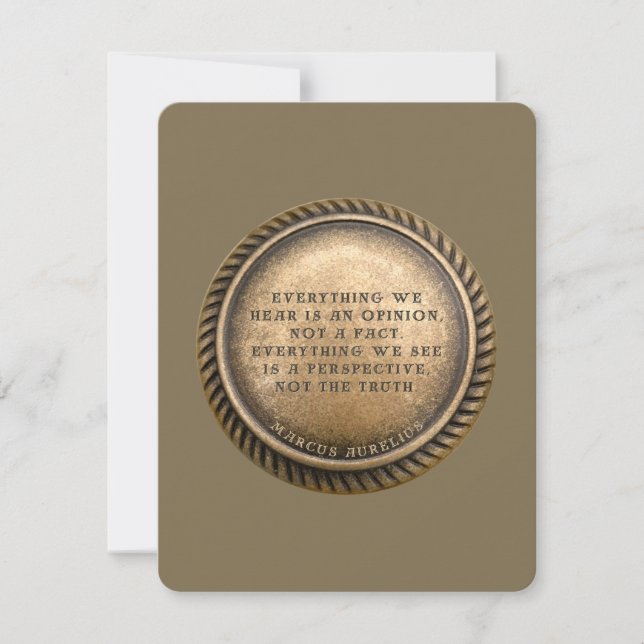Marcus Aurelius Quote Opinionated Coin Card (Front)