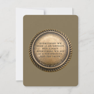 Marcus Aurelius Quote Opinionated Coin Card