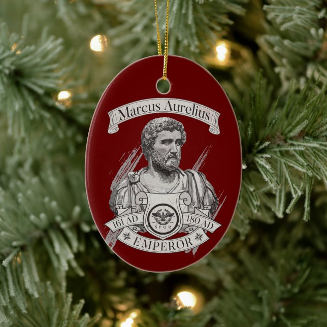 Marcus Aurelius Roman Emperor  Ceramic Tree Decoration (Tree)