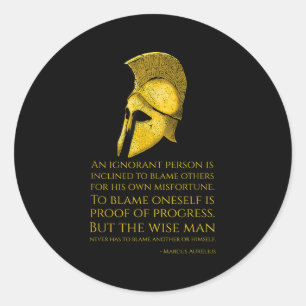Marcus Aurelius Stoic Philosophy Quote - Roman Sto Classic Round Sticker