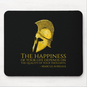 Marcus Aurelius Stoic Quote On Happness - Roman Ph Mouse Pad