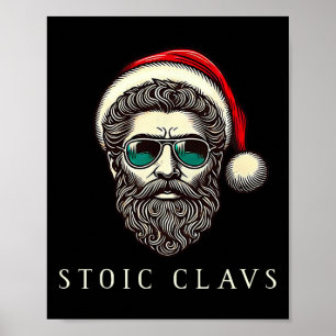 Marcus Aurelius Stoic Santa Claus Stoicism Funny C Poster