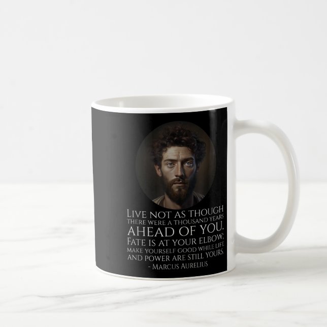 Marcus Aurelius Stoicism - Roman Stoic Philosophy  Coffee Mug (Right)