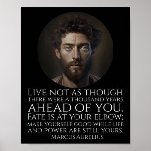 Marcus Aurelius Stoicism - Roman Stoic Philosophy  Poster