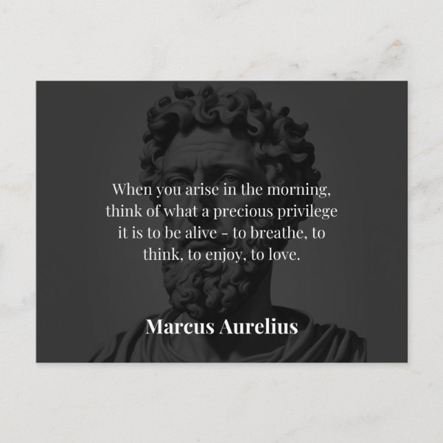 Marcus Aurelius's Morning Reflection Postcard (Front)