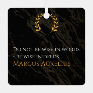 Marcus Aurelius's Wisdom: Actions Speak Loud Metal Tree Decoration