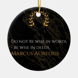 Marcus Aurelius's Wisdom: Actions Speak Louder Tha Ceramic Tree Decoration