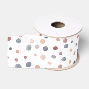 Marcus Confetti Watercolor Dots Ribbon Grosgrain Ribbon