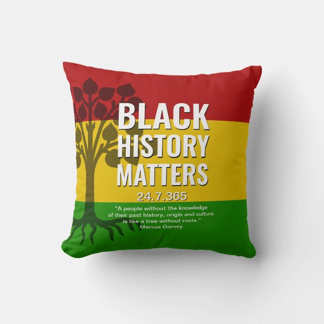 MARCUS GARVEY Black History Cushion (Front)