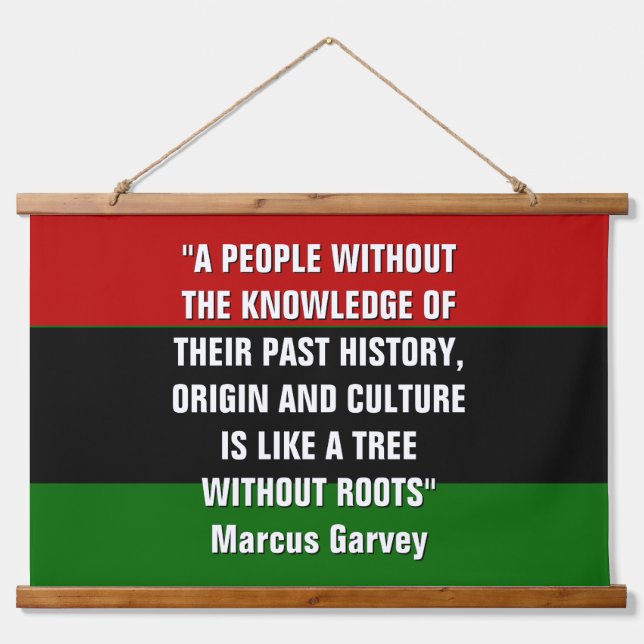 Marcus Garvey TREE WITHOUT ROOTS Pan African Hanging Tapestry (Front)