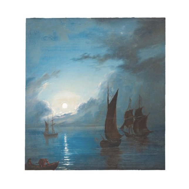 Marcus Larson hav-i-mansken-1848.water boat nature Notepad (Front)