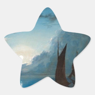 Marcus Larson hav-i-mansken-1848.water boat nature Star Sticker