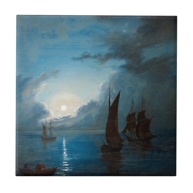 Marcus Larson hav-i-mansken-1848.water boat nature Tile (Front)