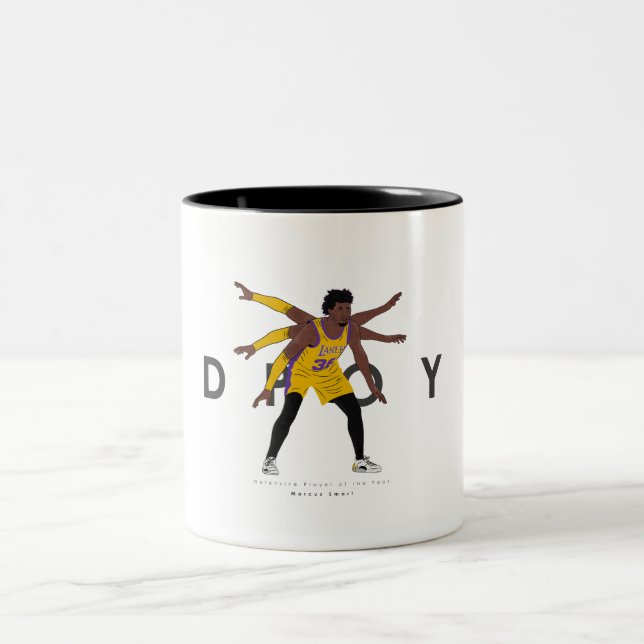 Marcus Smart DPOY | Los Angeles Lakers Two-Tone Coffee Mug (Center)
