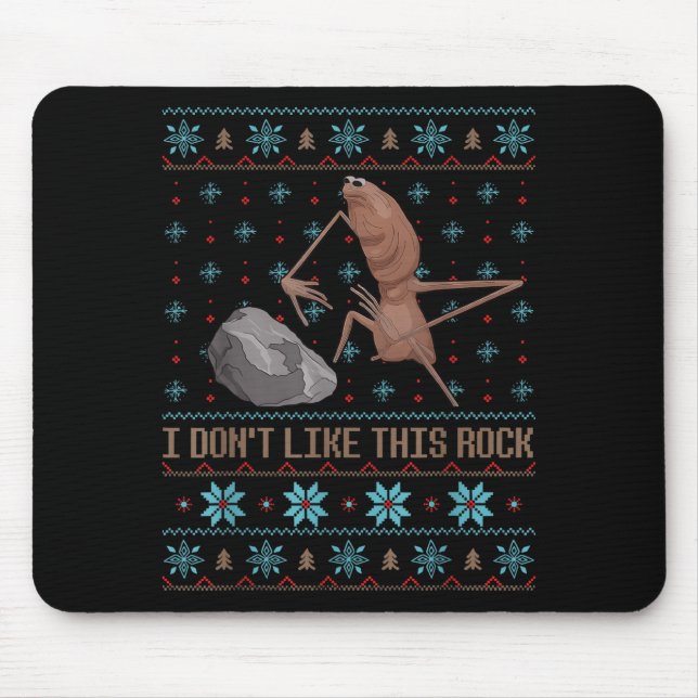 Marcus The Worm Christmas I Don’t Like This Rock M Mouse Pad (Front)