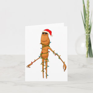 Marcus The Worm, Funny Christmas Lights  Card