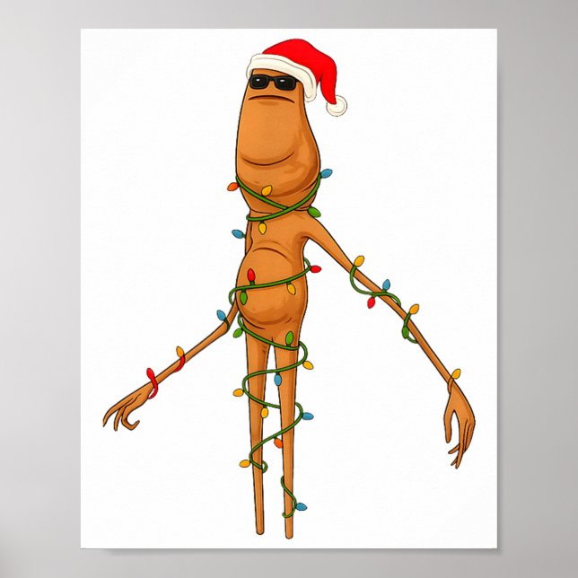 Marcus The Worm, Funny Christmas Lights  Poster (Front)