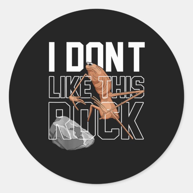 Marcus The Worm I Don't Like This Rock Funny Meme  Classic Round Sticker (Front)
