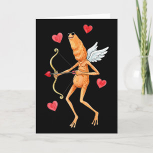 Marcus The Worm Valentine Cupid Meme Design  Card