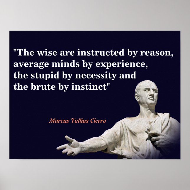 Marcus Tullius Cicero Quote On Reason Poster (Front)