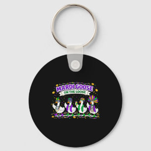 Mardi Goose Loose Coquette Geese Key Ring
