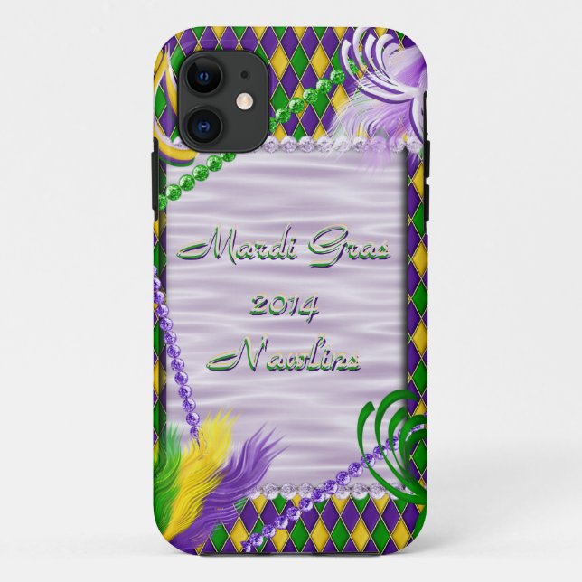 Mardi Gras 2014 New Orleans Harlequin Case-Mate iPhone Case (Back)