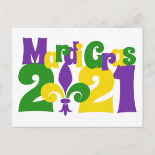 Mardi Gras 2021 fleur-de-lis Postcard